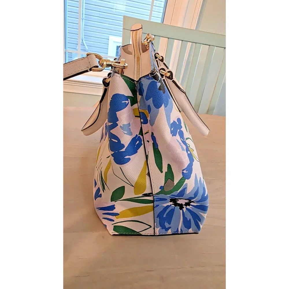 KATE SPADE RAE FLORAL MEDIUM SATCHEL KL061 MULTI CREAM NWT
